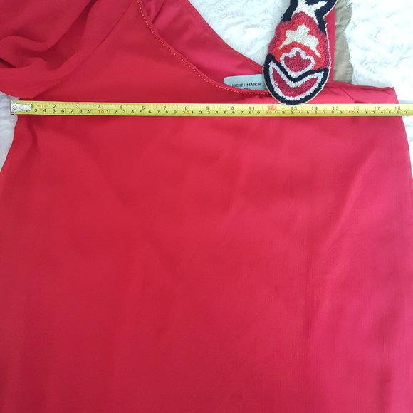 Judith March One Sleeve Red Tunic - Picture 7 of 12